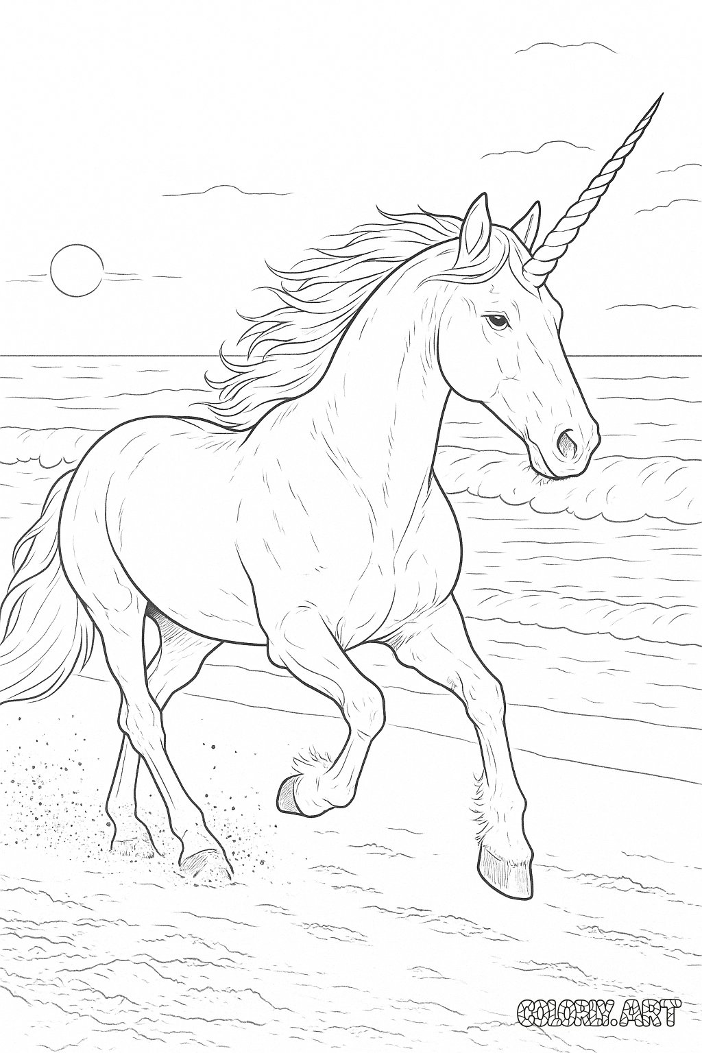Unicorn Outline